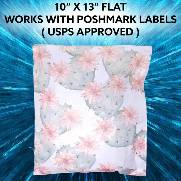 25 10X13 Flower Cactus Poly Mailers CLEARANCE - Picture 4 of 7